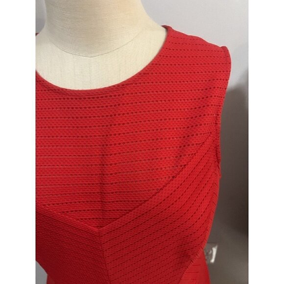 INC International Concepts Red Fit & Flare Dress Size 14 Sleeveless - Picture 6 of 6